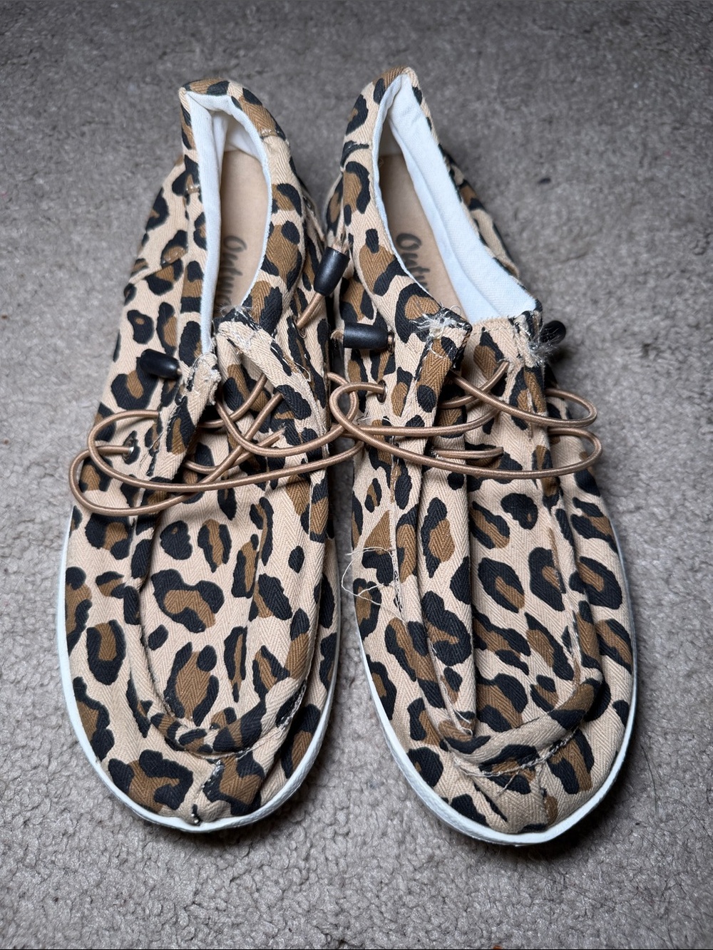 Outwoods Leopard Print Slip-On Sneakers - Tan/Black
